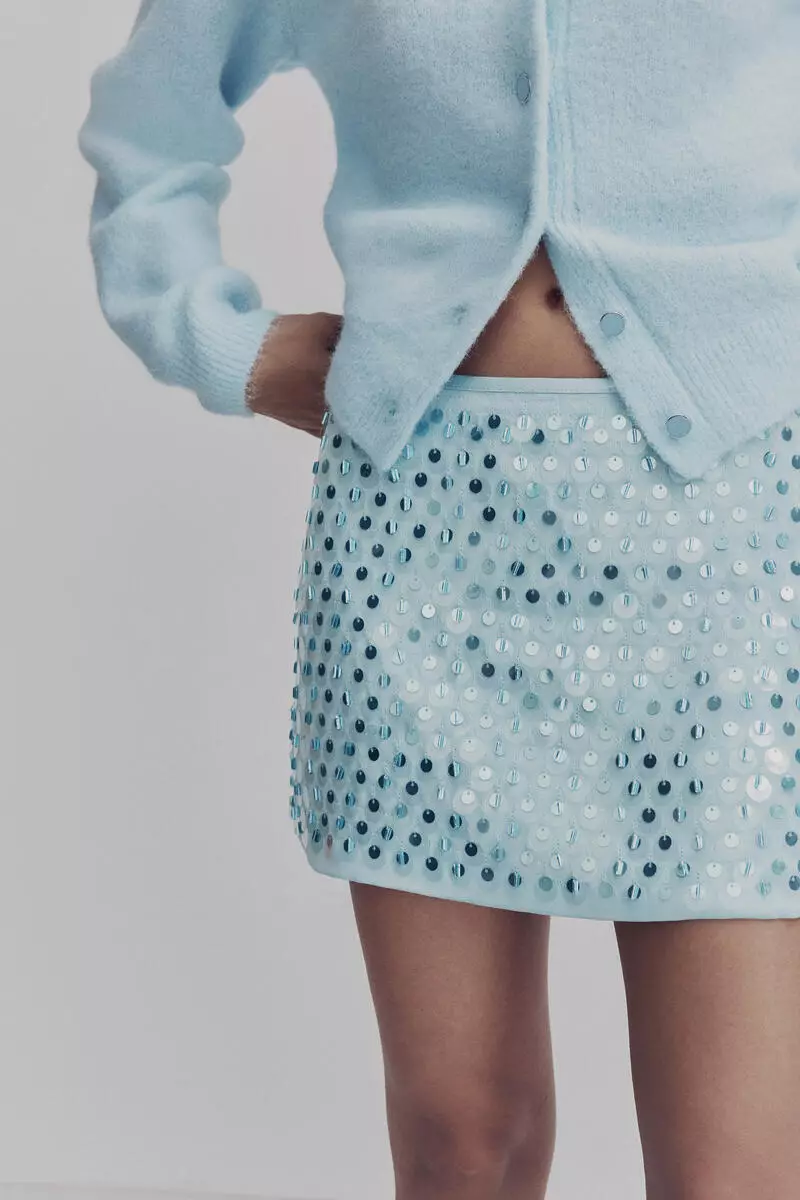 Sequined mini skirt