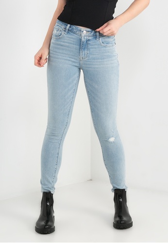 light blue ankle jeans