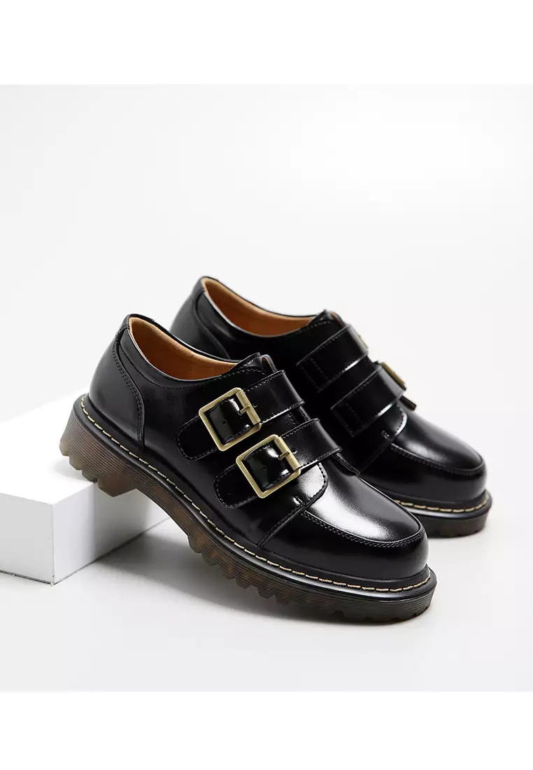 3.5CM Leather Monk Strap Shoes MZ2229-1