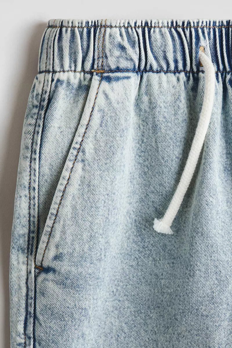 Cotton denim joggers