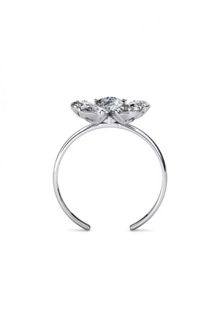Crystal Petal Ring - Cincin Crystal Swarovski® By Her Jewellery