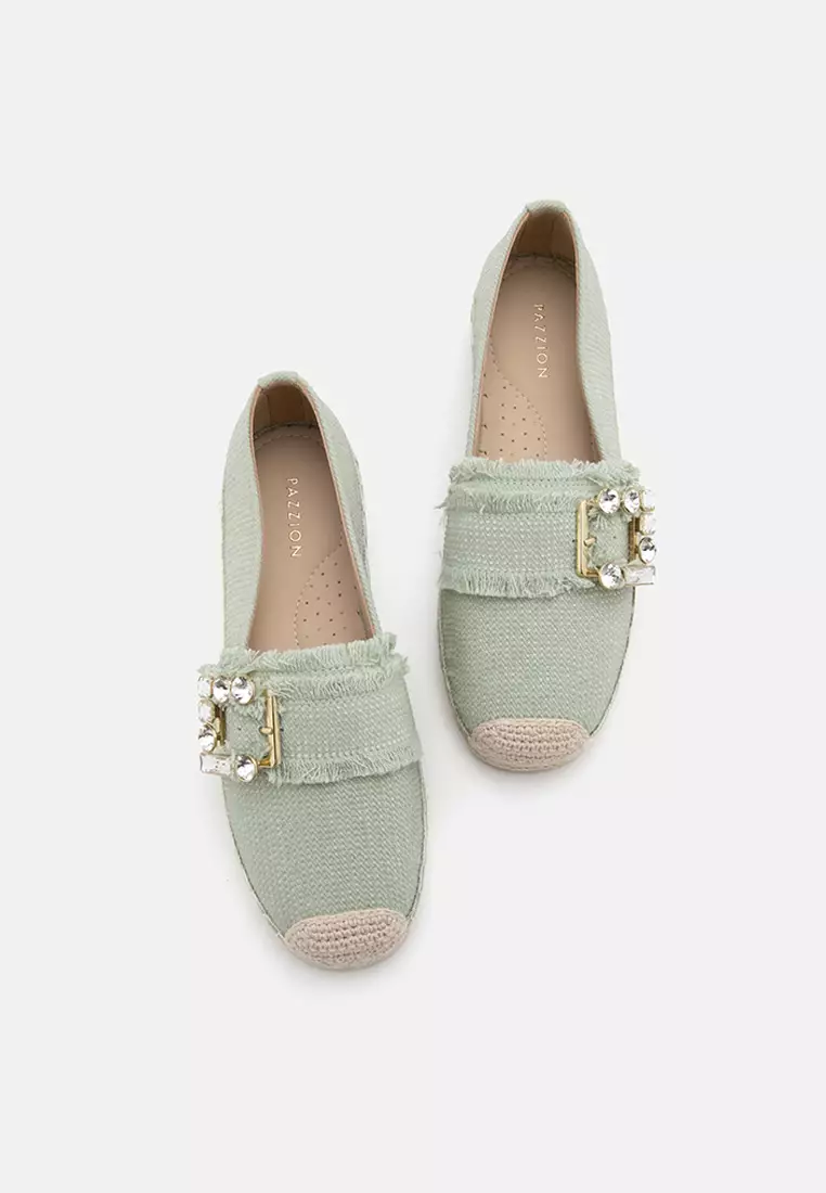 Nancy Crystal Buckle Espadrille