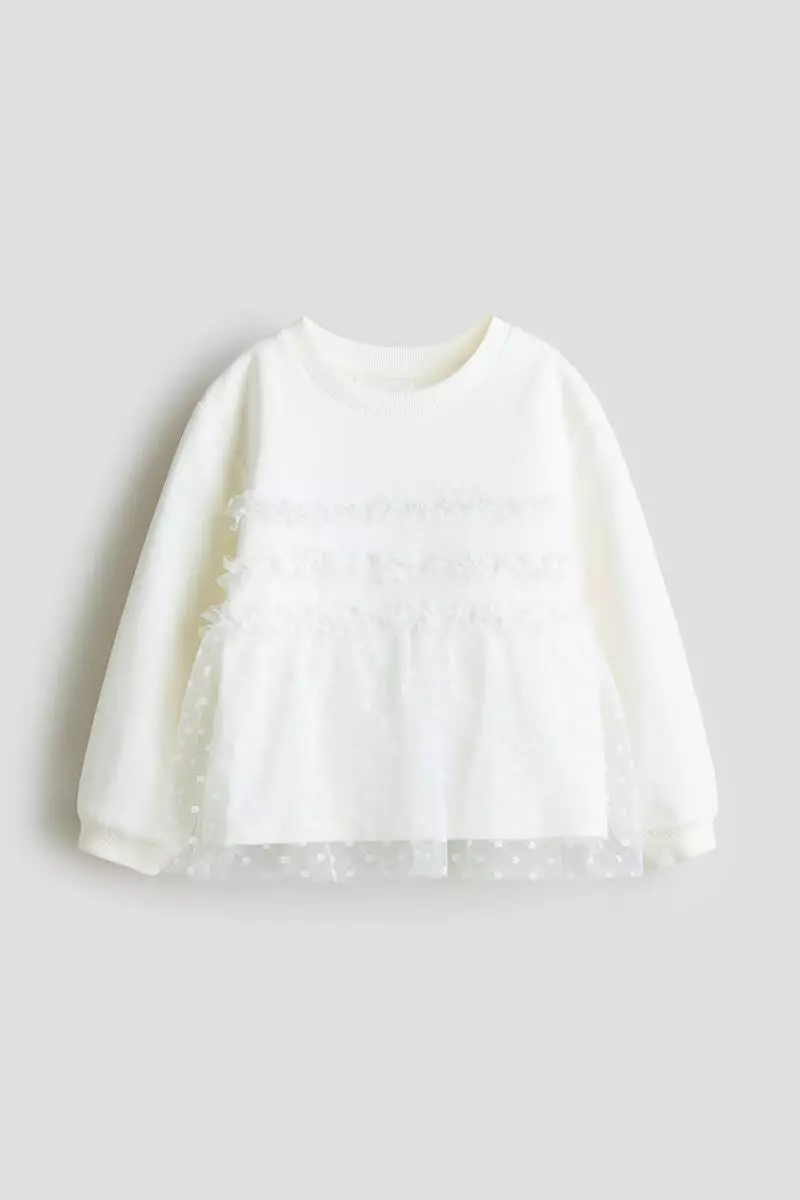 Tulle-detail sweatshirt