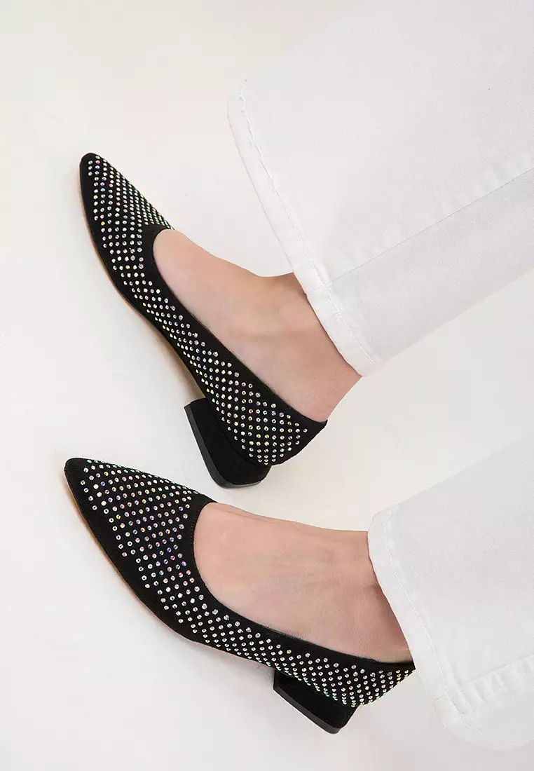 Discount on Soho  shoes - SKU: Classic Shiny Low Chunk Heels