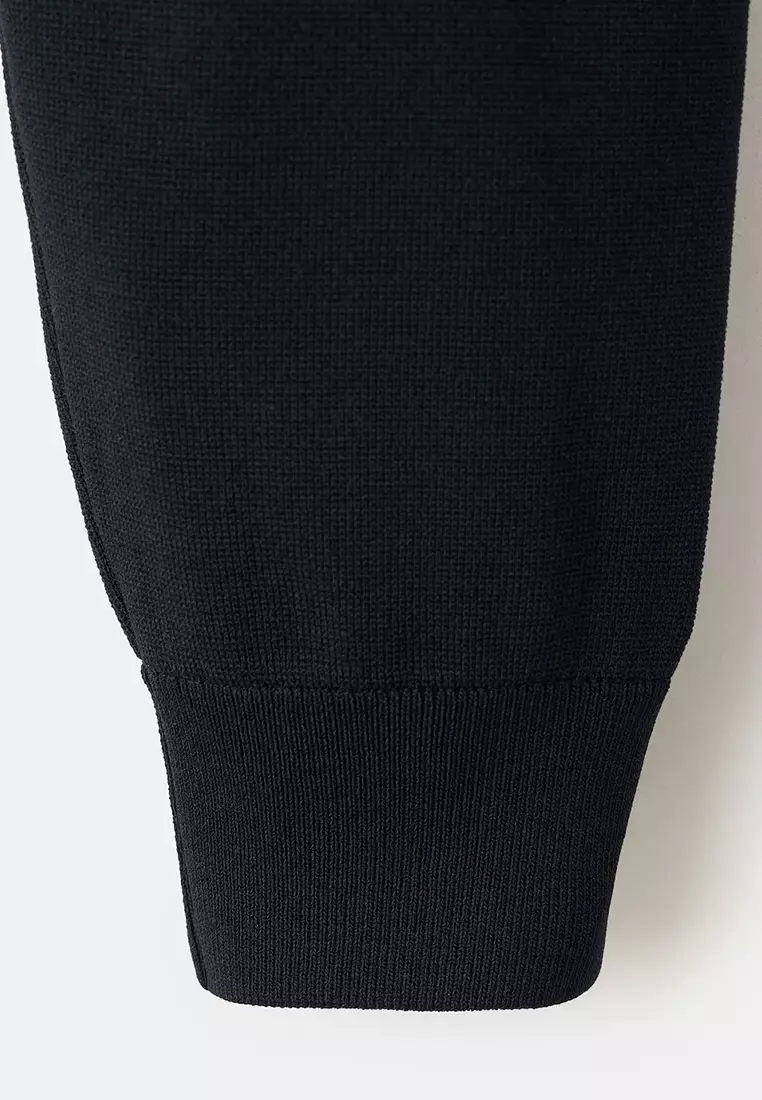 Combined Bomber Jacket In Knit