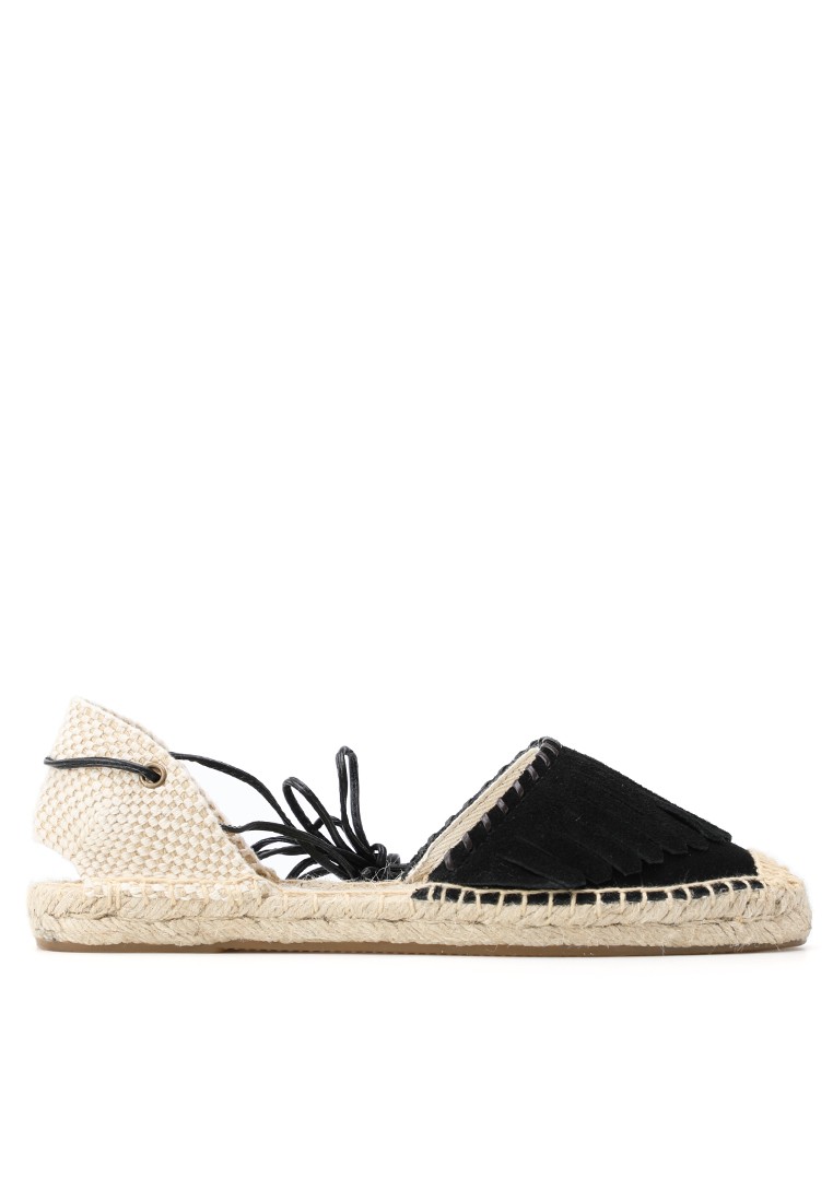 Suede Leather Espadrille Sandals HB007