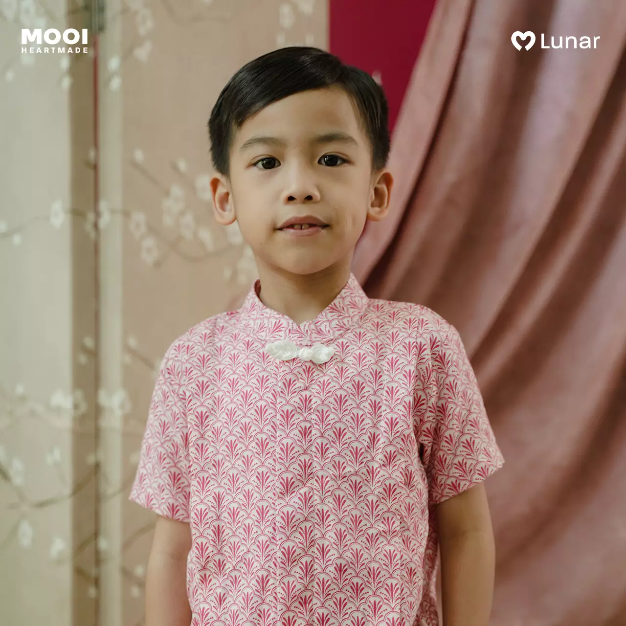 Mooi Kemeja Anak Laki-Laki Lunar Collection Lee Cheongsam Shirt - Blue