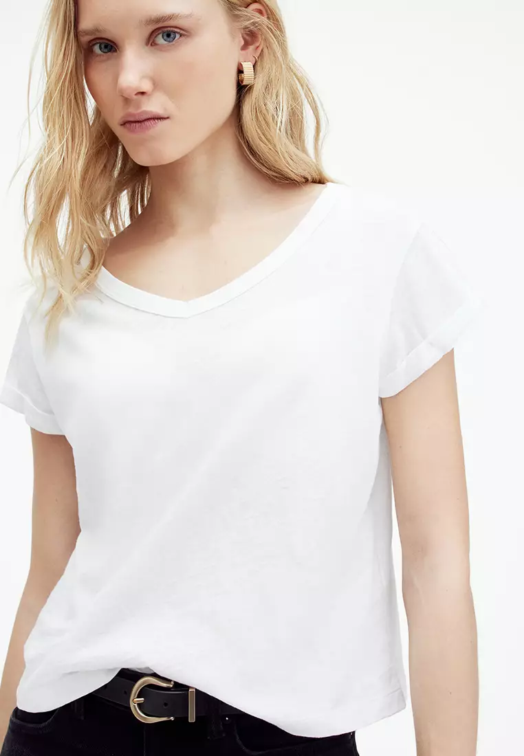 Buy AllSaints Anna V-Neck Short Sleeve T-Shirt 2025 Online