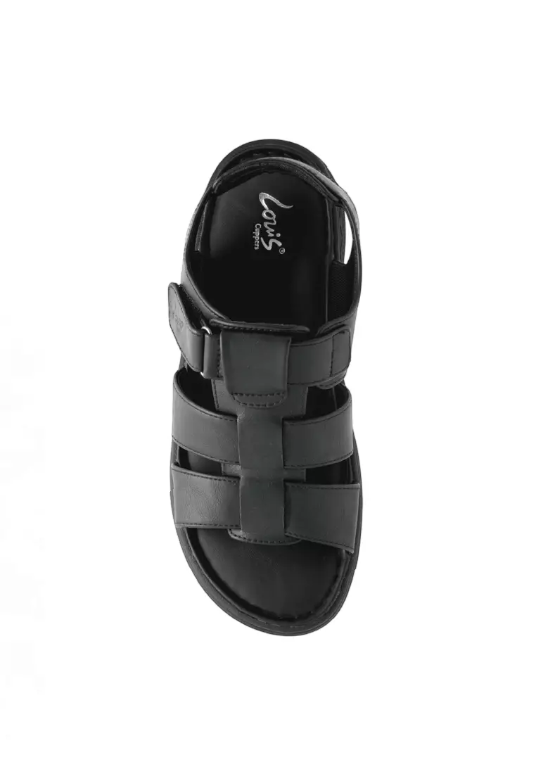 Men Slip On Faux Leather Classic Casual Sandals - 250441270