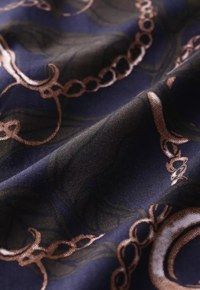 MOC Kemeja Batik Lengan Panjang Pria MUCHOZ - Dark Brown