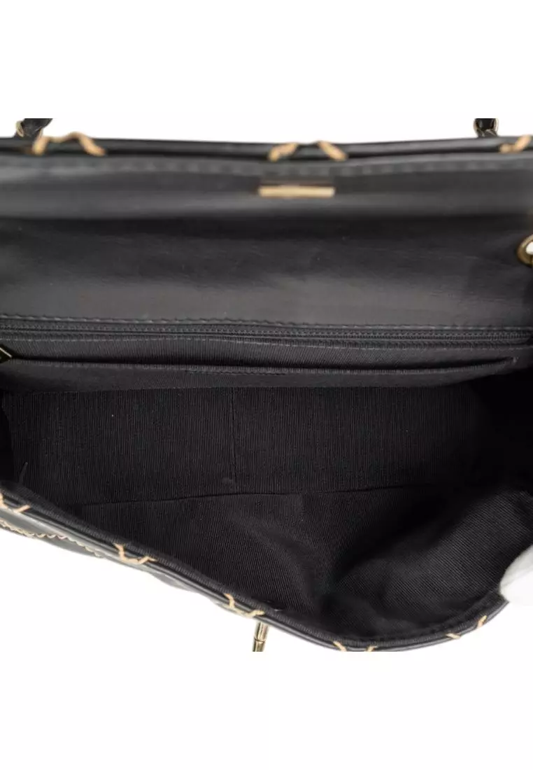 Pre-Loved Chanel Jumbo Cc Quilted Lambskin Wild Stitch Flap