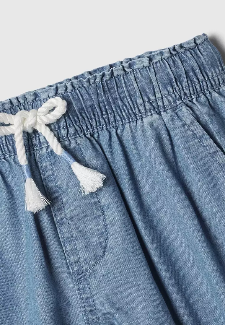 Kids Chambray Pull-On Shorts with Washwell