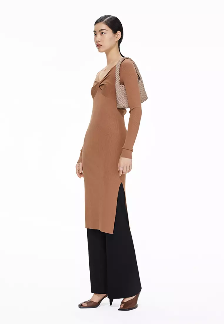 JNBY Women's Slim V-Neck Knit Dress