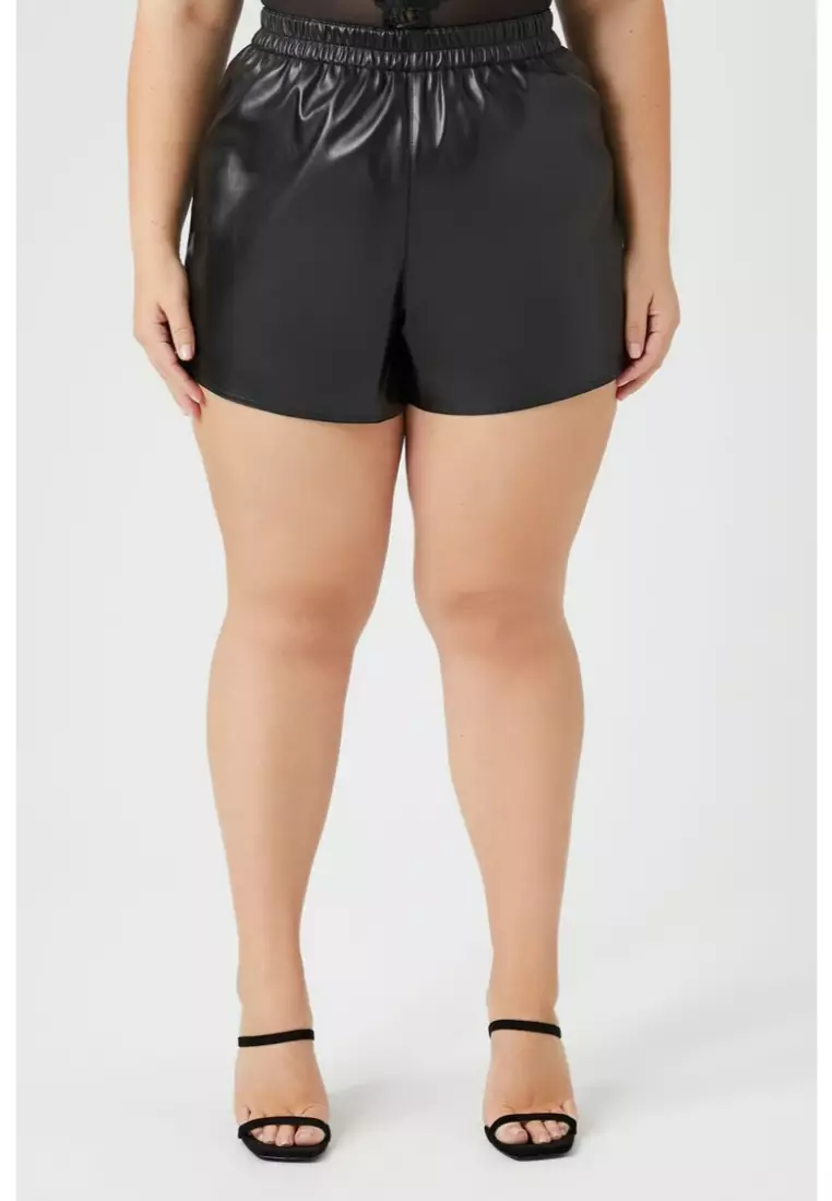 Forever 21 faux leather shorts discount