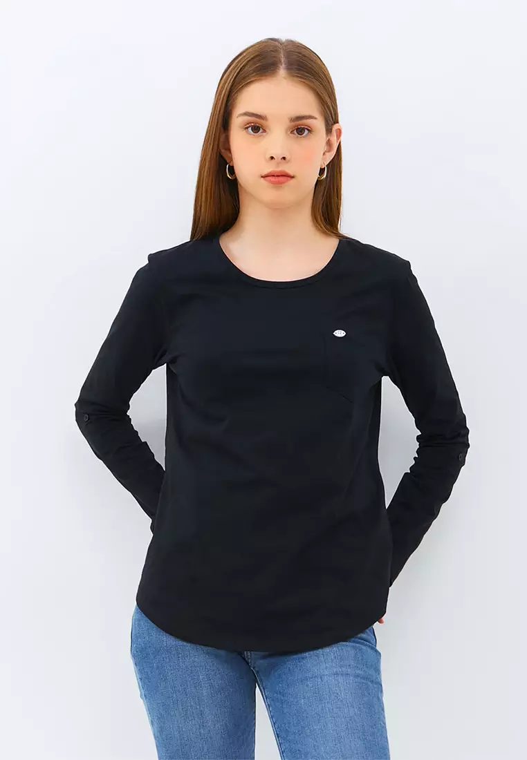 C2 Pipsie Black T-Shirt Wanita