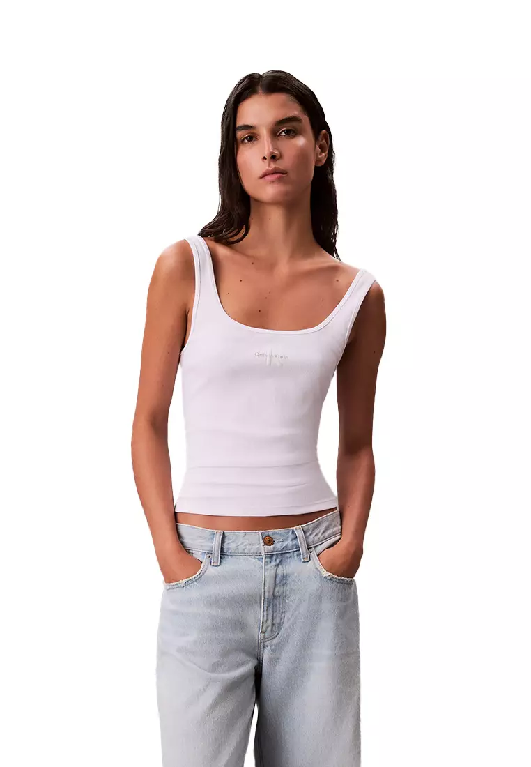 CKJ Tank Tops White