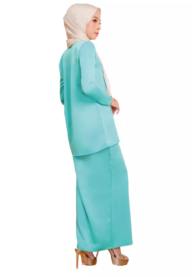 Kurung Modern Pocket Turquoise Blue