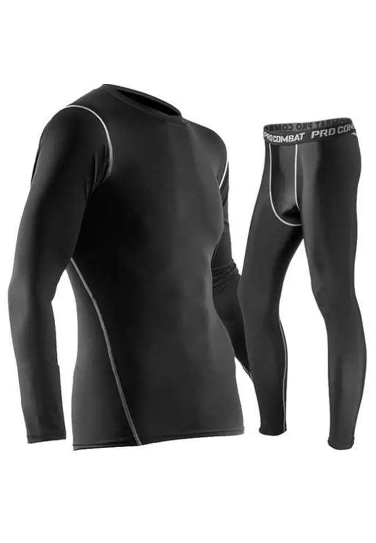 Reynold Manset Olahraga Pakaian Pria Baju Celana Size XL Comportable Material Spandex ORIGINAL - Black