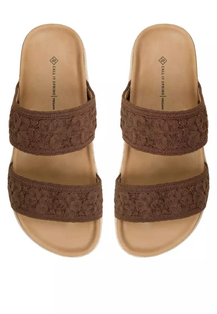 Janny Crochet Wedge Sandals