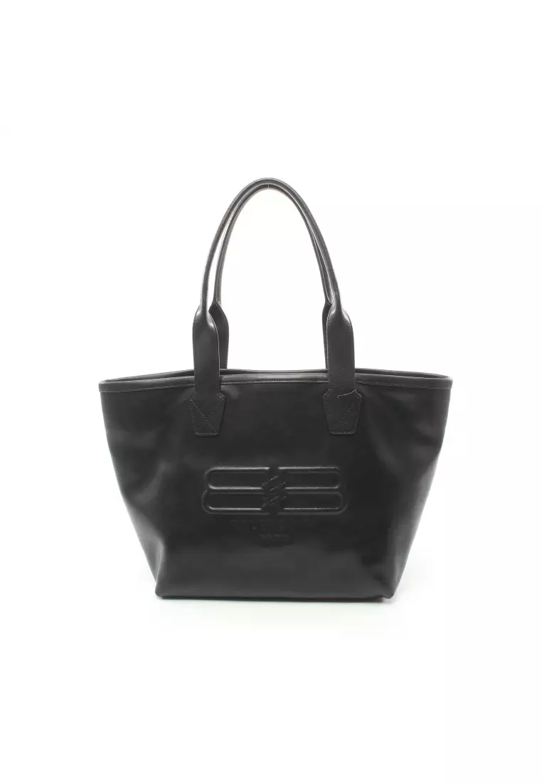 balenciaga black leather tote