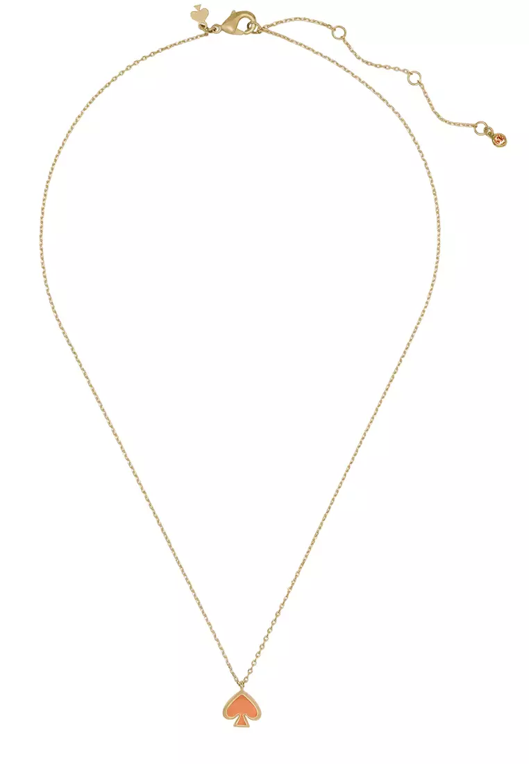 Everyday Spade Enamel Mini Pendant Necklace - Cayenne Pepper o0ru3073