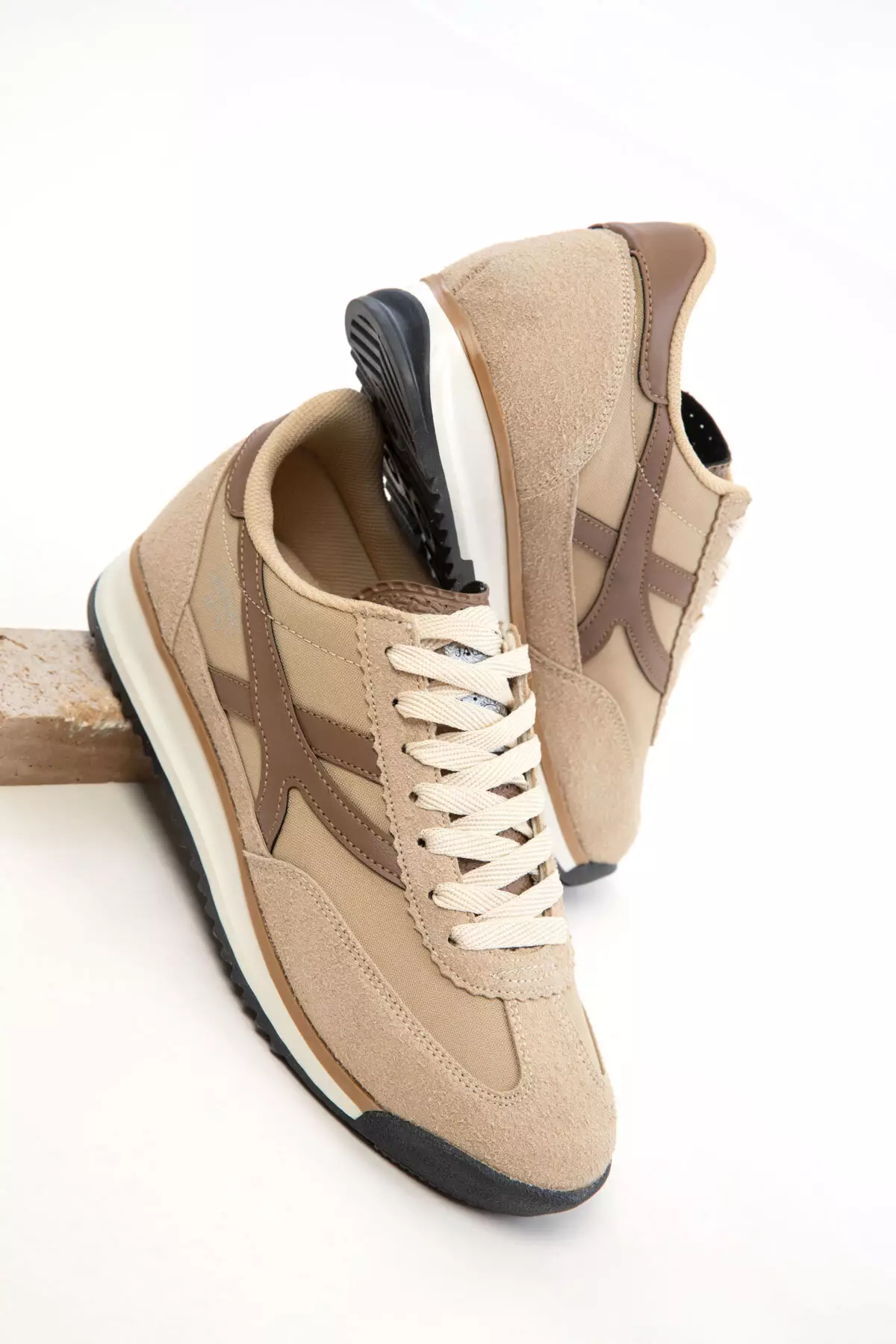 Beige-Brown Women's Sneaker 20761