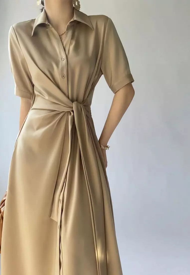 satin cloth dress