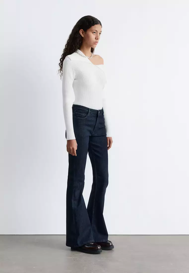 Rib-Knit Off-Shoulder Top