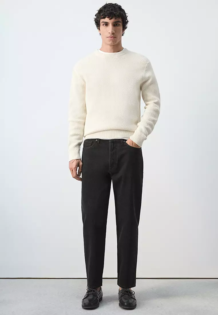 Medium-Knit Microstructure Sweater