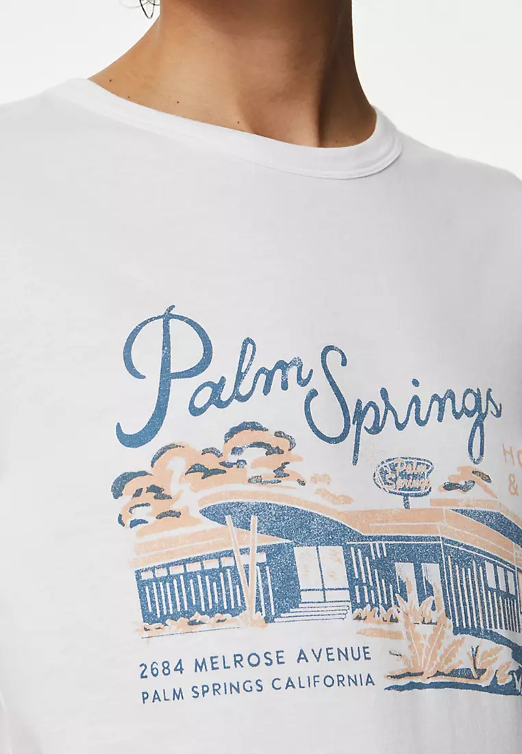 Cotton Modal Blend Slogan T-Shirt