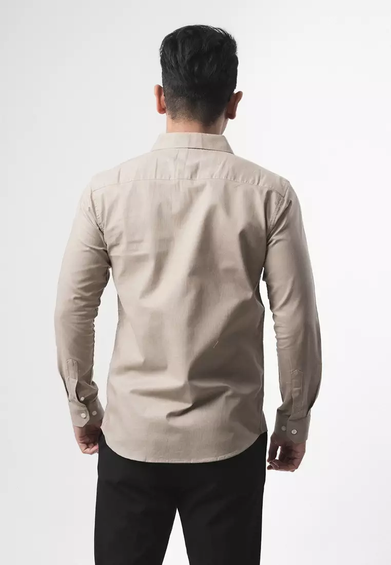 Beige Rami Linen Shirt LS