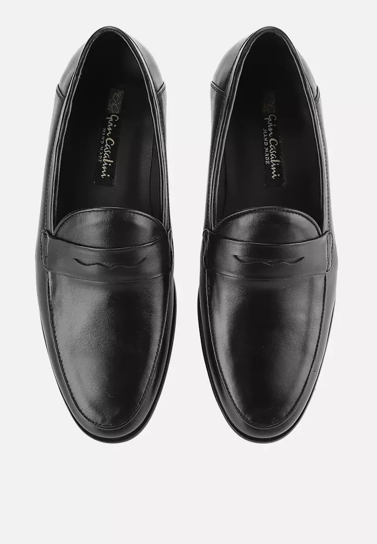 Lucas Sepatu Loafer Pria Slip On Kulit Asli - Black