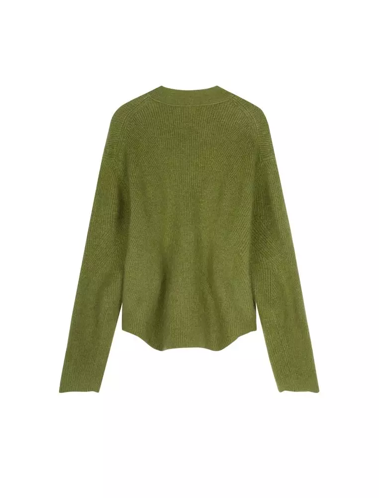 V-Neck Knit Cardigan