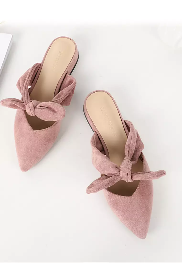 Loft bow hot sale mule flats