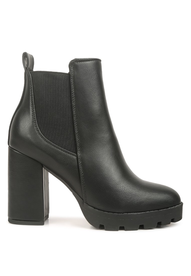 Black Block Heeled Boot