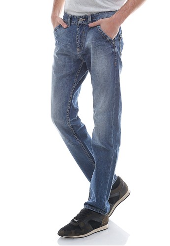 Jual LGS LGS Slim Fit Celana Jeans Aksen Washed 