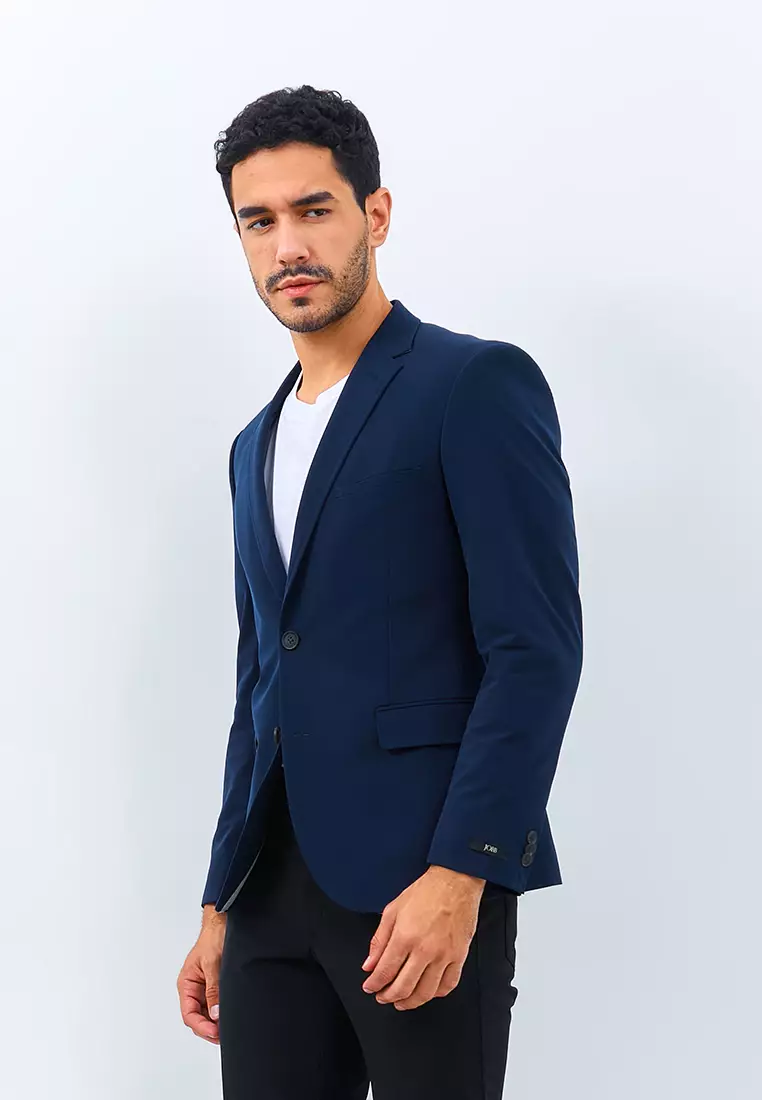 Jobb Benzio-T2 Blazer Pria Slim Fit Dark Blue