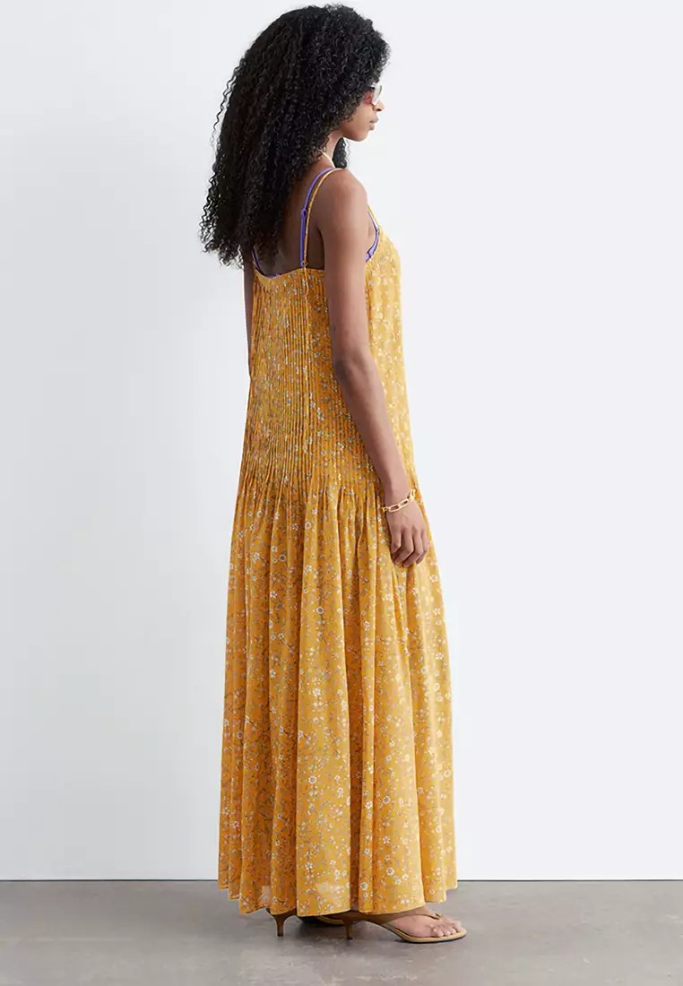 Pleated Bodice Maxi Dress