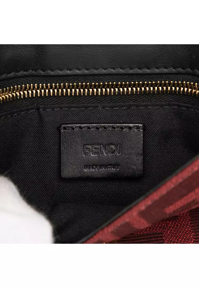 Pre-Loved Fendi Zucca Canvas Convertible Baguette Pouch
