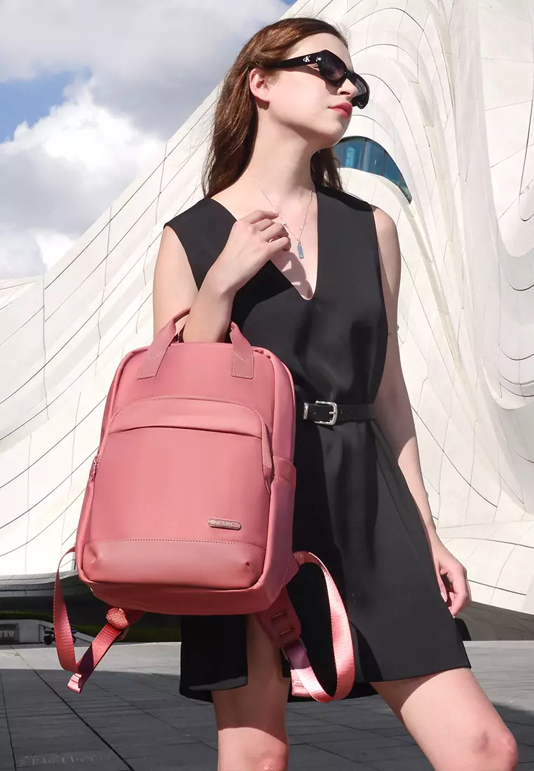 Nylon Lightweight College Bag 15.6 Inch Laptop Compartmen Travel Backpack For Women