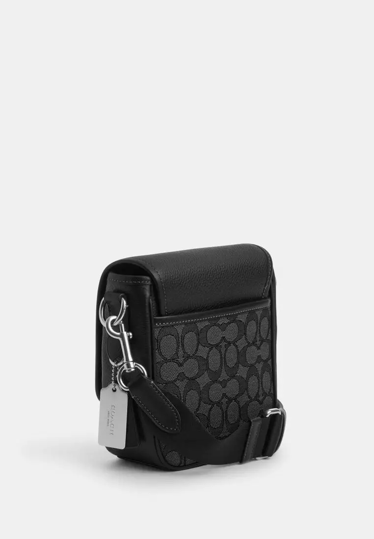 Jual Coach Coach Lucas Crossbody In Signature Jacquard Charcoal Black ...