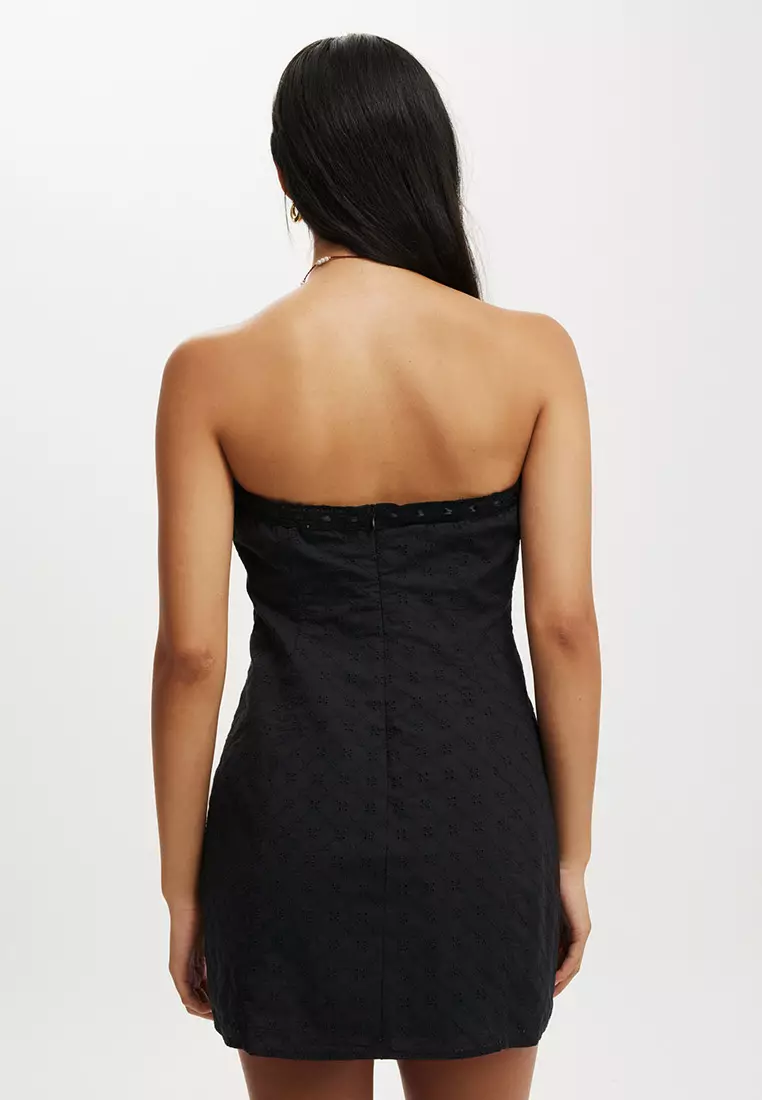Ribbon Broderie Mini Dress