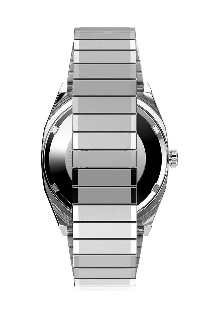 Timex Timex 1983 E Line Reissue Silver Stainless Steel Analog Automatic Watch For Men TW2Y07400