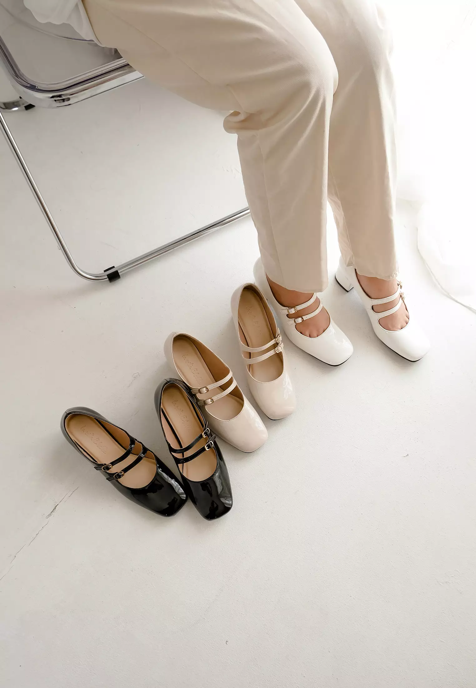 Brianna Women Mary Jane Pump Shoes Square Toe