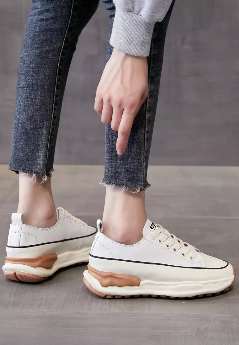 Color Matching Leather Sneakers RX2526