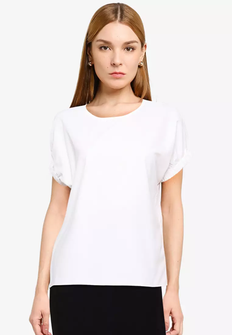 Buy G2000 Lightweight Cotton Elastic Blouse 2023 Online ZALORA