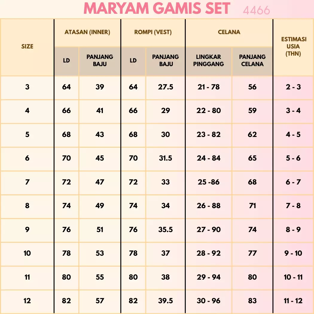 Two Mix - Setelan Baju Vest Lebaran 2026 Anak Perempuan - Set Raya Gamis Ank Cewek 3 -12 Tahun 4466 WOODROSE