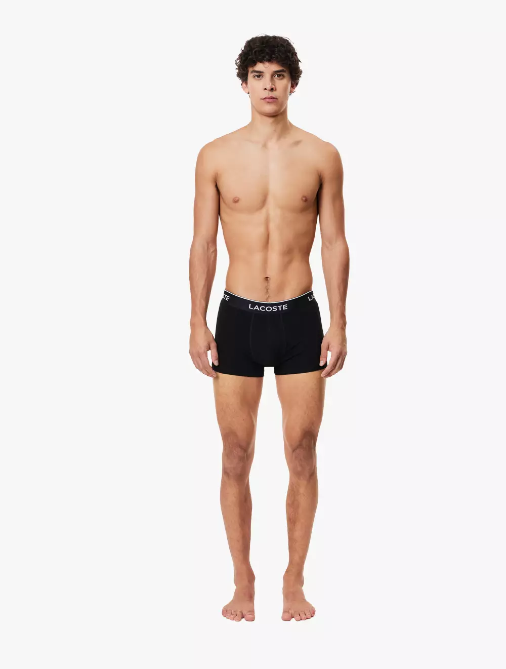 3-Pack Stretch Cotton Trunks - Black
