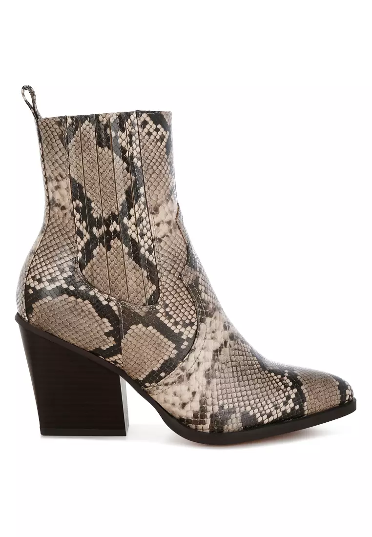 Discount on London Rag  shoes - SKU: Snake Print Ankle Boots