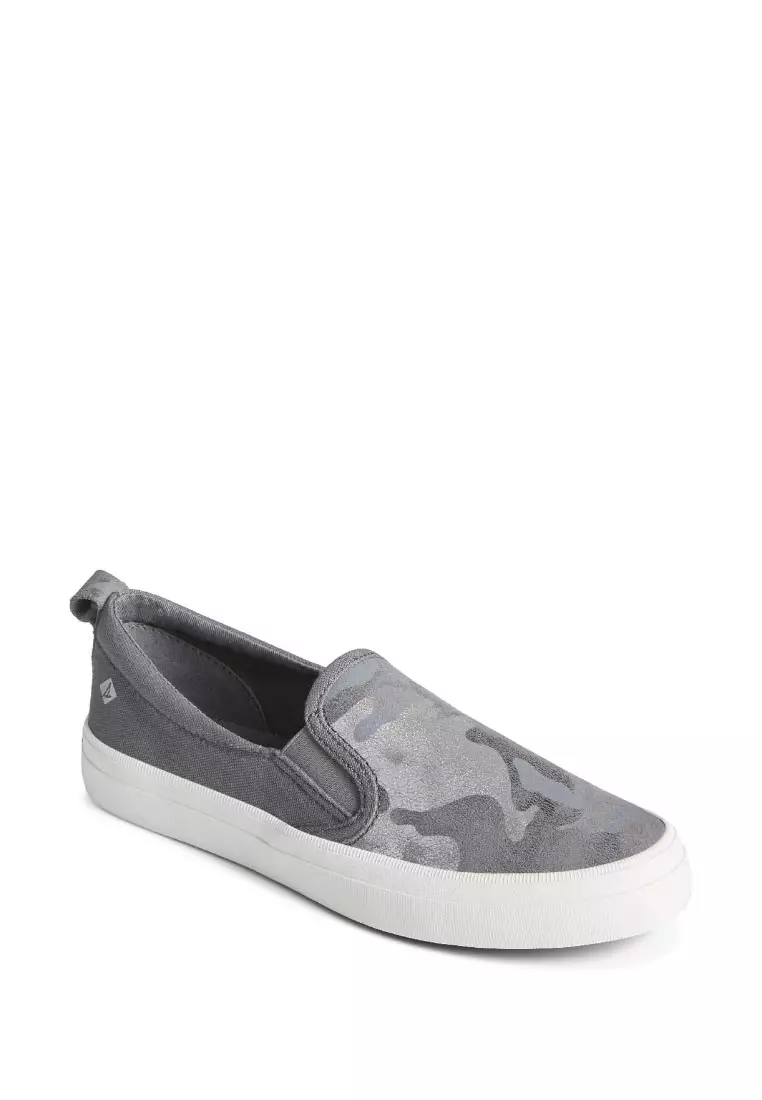 Sperry silver slip on deals